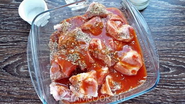 шашлык в томатном соке