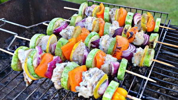 сицилийские шашлычки из овощей и трески