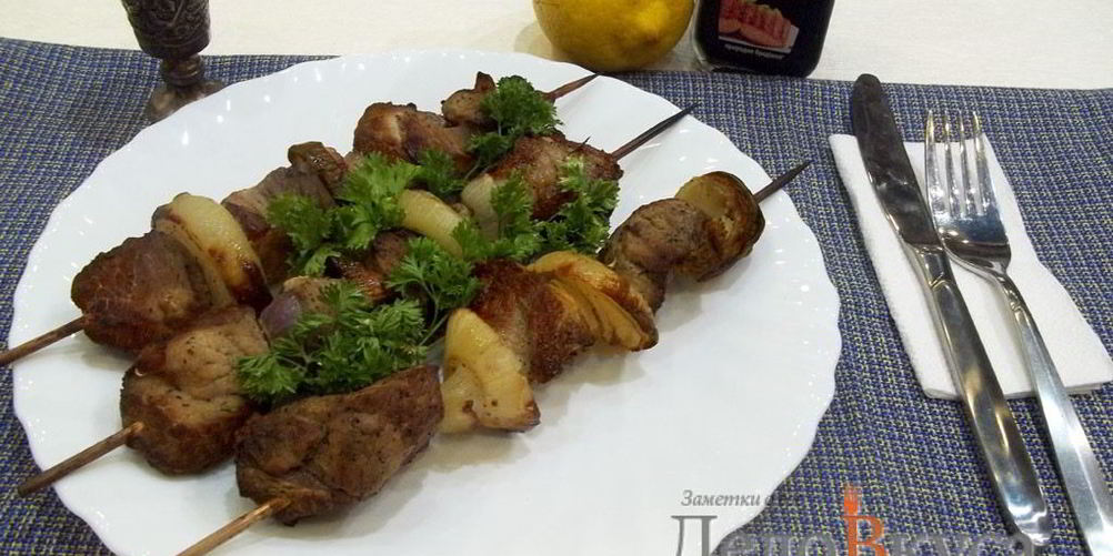 Рецепт свиной шашлык в духовке