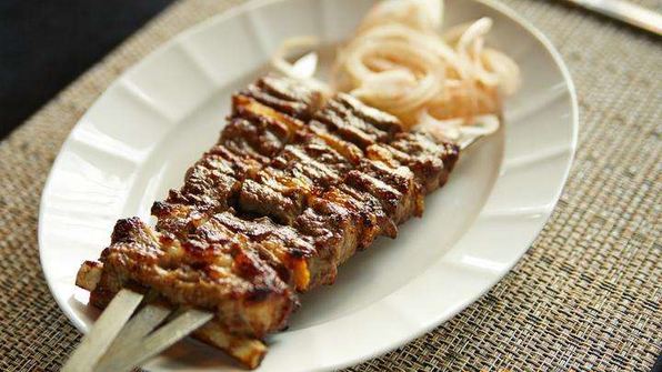 татарский сочный шашлык из баранины