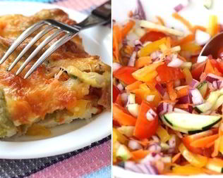 Куриный стейк с овощами