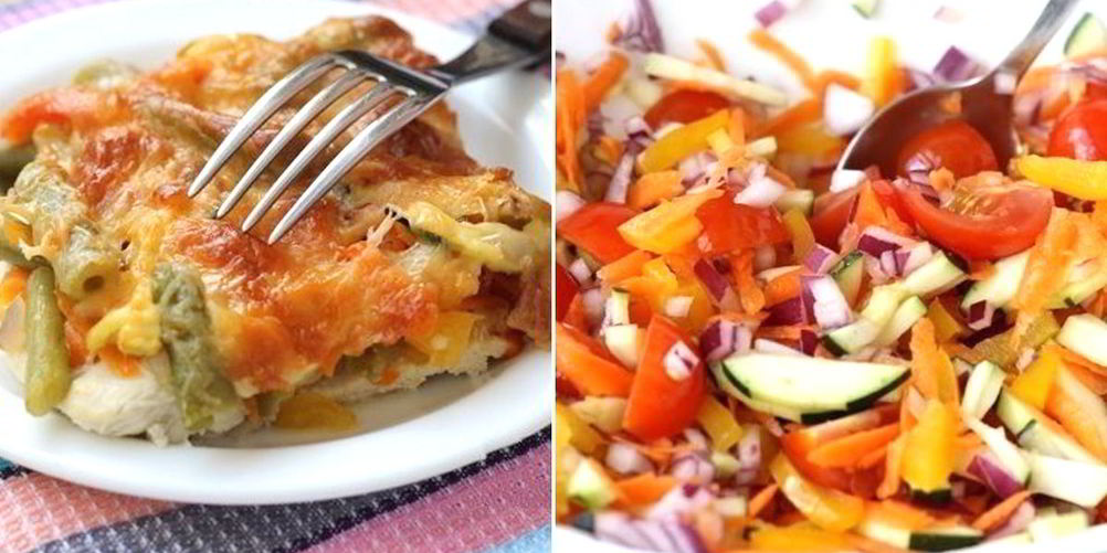 Рецепт куриный стейк с овощами