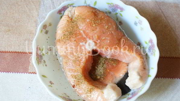 стейк из семги на гриле