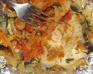 Стейк из зубатки