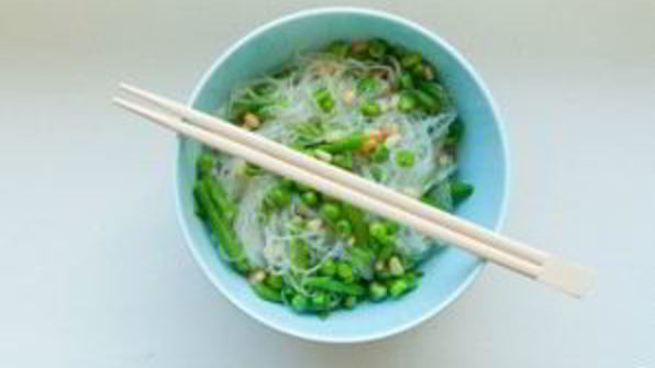 стеклянная лапша с овощами