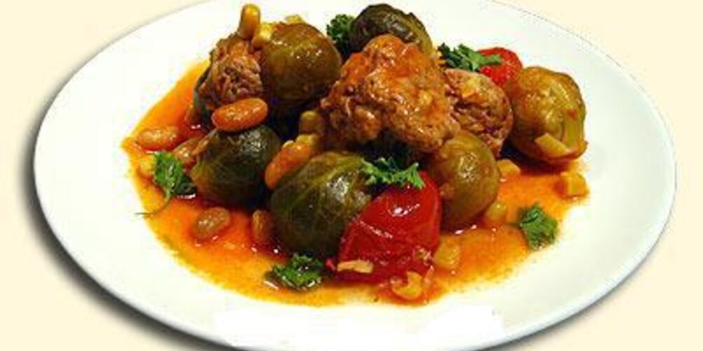 Рецепт брюссельськая капуста с тефтельками в соусе