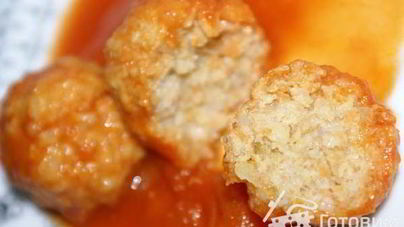 Детские тефтельки фрикадельки в томатном соусе