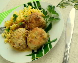 Куриные тефтели с грибами