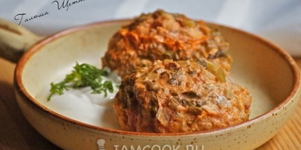 Рецепт куриные тефтели с коричневым рисом в соусе