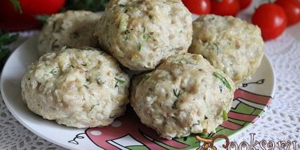 Рецепт паровые куриные тефтели с овощами и овсяными хлопьями
