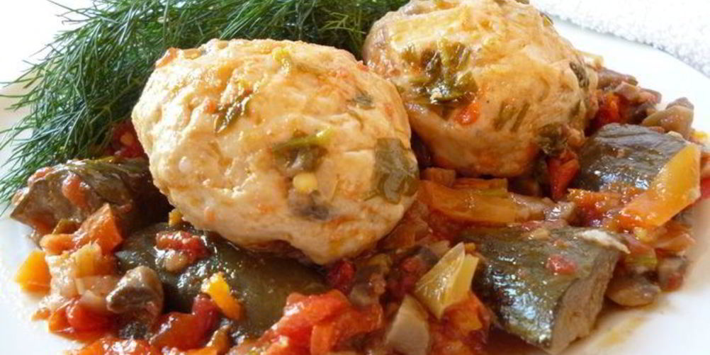 Рецепт рыбно-грибные тефтельки, запеченные с овощами