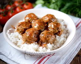 Тефтели без риса с подливкой