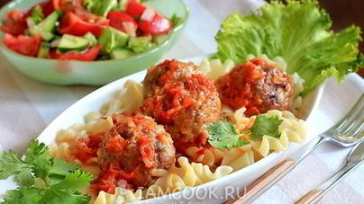 Тефтели из говяжьего фарша с подливкой