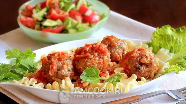 тефтели из говяжьего фарша с подливкой