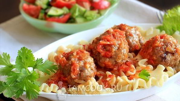 тефтели из говяжьего фарша с подливкой
