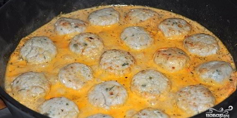 Рецепт тефтели куриные в сметанном соусе