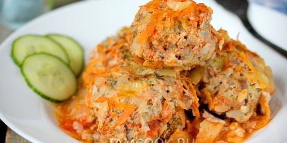 Рецепт тефтели с брокколи в духовке