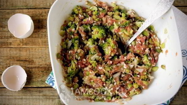 тефтели с брокколи в духовке