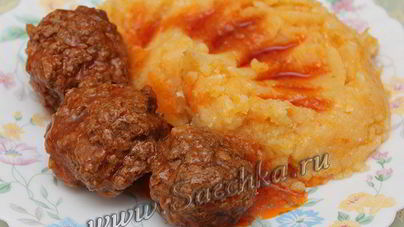 Тефтели с подливкой Семь веселых нот