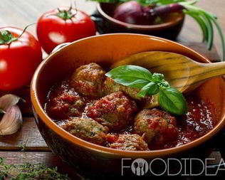 Тефтели с рисом и подливкой