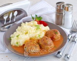 Тефтели с рисом с подливкой