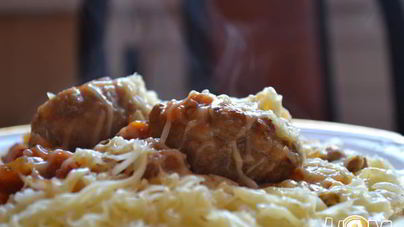 Тефтельки с томатно-марковным соусом