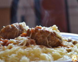 Тефтельки с томатно-марковным соусом