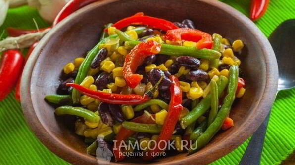 текс-мекс гарнир из фасоли и кукурузы