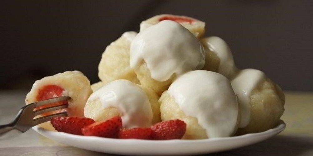 Рецепт творожные клецки с начинкой