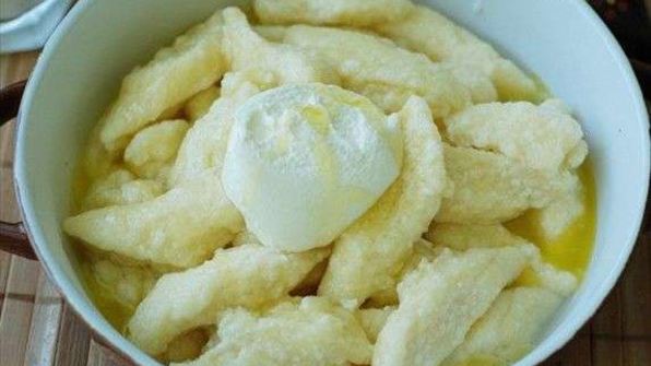 ленивые вареники с топленым молоком