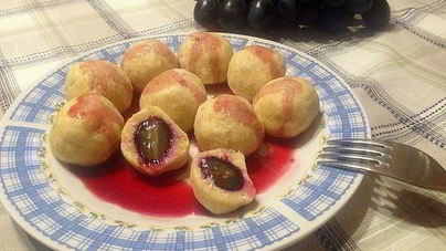 ПП-вареники с виноградом