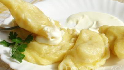 Соленые вареники с творогом