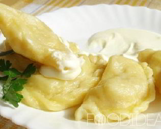 Соленые вареники с творогом