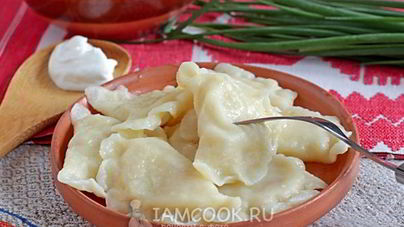 Вареники на кислом молоке с картошкой и луком