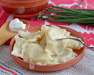 Вареники на кислом молоке с картошкой и луком