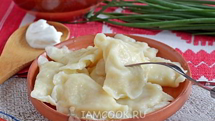 Вареники на кислом молоке с картошкой и луком