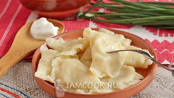 вареники на кислом молоке с картошкой и луком