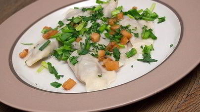 Вареники с гречкой и грибами