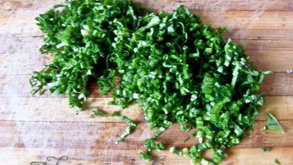 вареники с творогом и черемшой