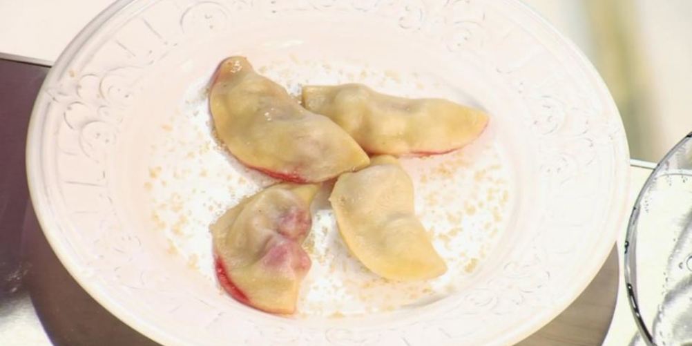 Рецепт вареники с вишней на пару