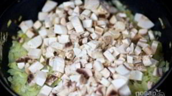 вареники с жареными грибами