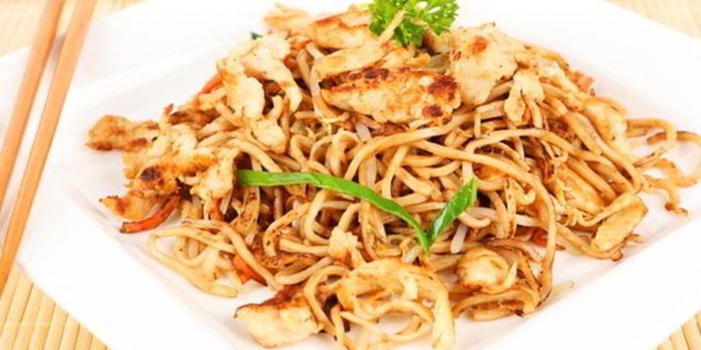 Рецепт яичная вок лапша с курицей