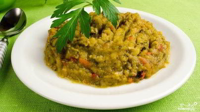 Гороховая каша с грибами