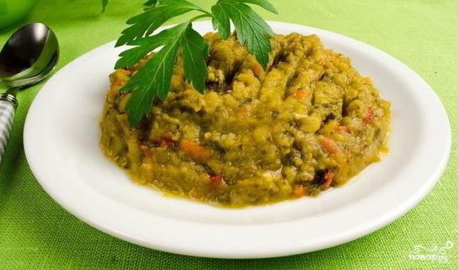 Гороховая каша с грибами