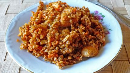 Гречка по купечески с курицей