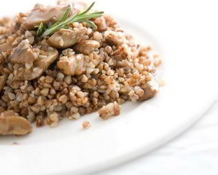 Гречка с белыми грибами