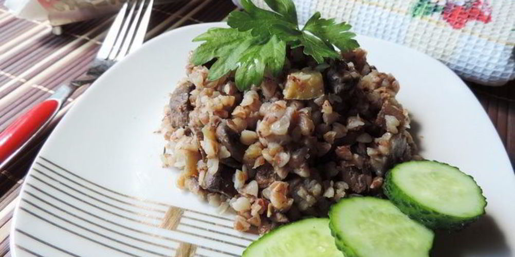 Рецепт гречка с грибами и кабачками