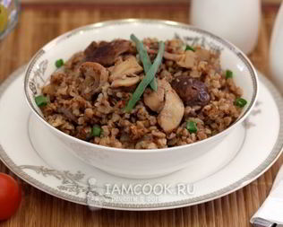 Гречка с грибами в мультиварке