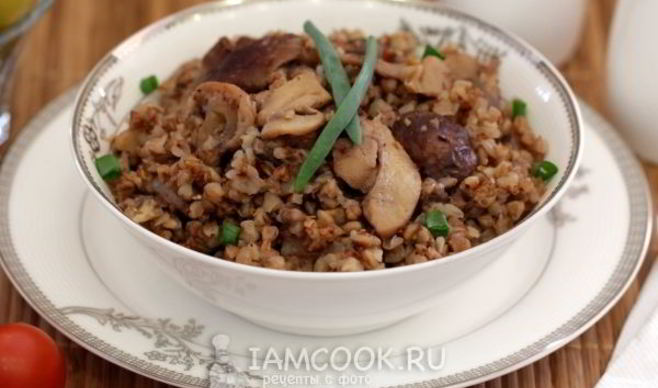 Гречка с грибами в мультиварке