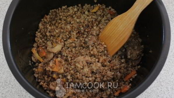 гречка с грибами в мультиварке